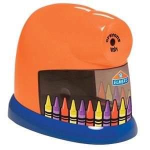 CrayonPro Electric Crayon Sharpener w/Replacable Blade, Orange, 1-Count
